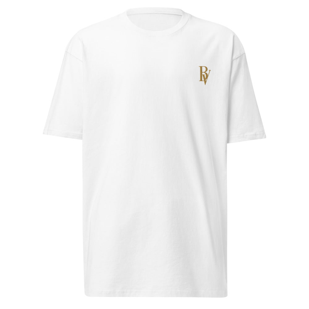 The Monogram Tee in White — chest BV
