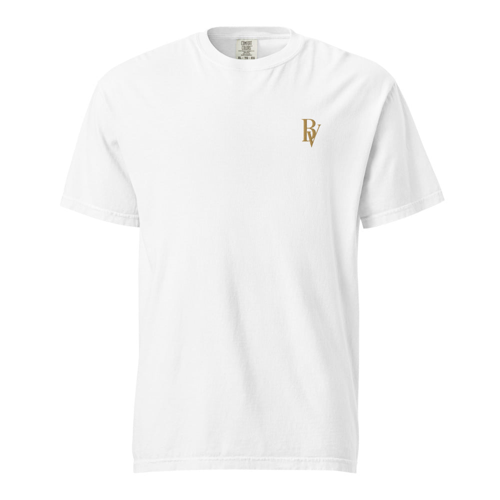 The Vault Tee in White — chest BV