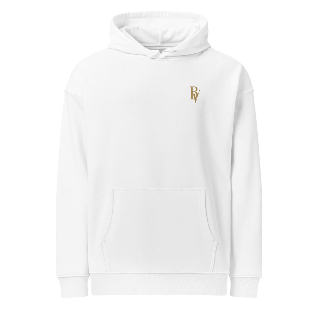 The Heavyweight Hoodie in White — chest BV